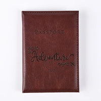 Solid PU Leather Passport Holder Wallet Card Case for Travel
