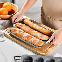 Silicone Baking Mold 3 & 8 grid Nonstick Loaf Pan Resistant Bakeware for Homemade Bread Sausage Roasting - Buy online at  Vibe In Cart.