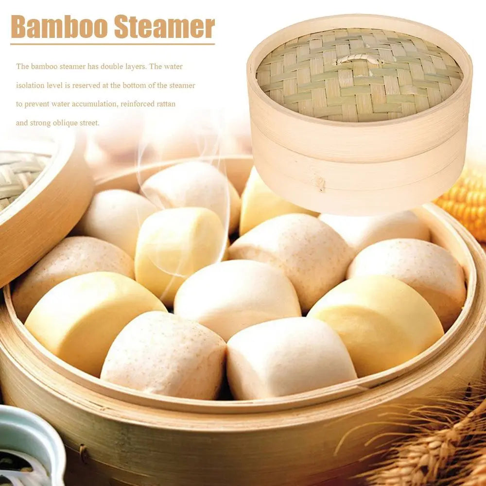 10/15/20cm Cooking Bamboo Steamer Dumpling Food Steamer with Lid Cookware Steam Pot Kitchen Cooking Tools - Buy online at  Vibe In Cart.