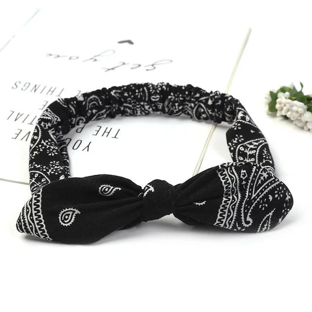 New Boho Women Soft Solid Print Headbands Vintage Cross Knot Elastic Hairbands Turban Bandanas Girls Hair Bands Hair Accessories - Buy online at  Vibe In Cart.