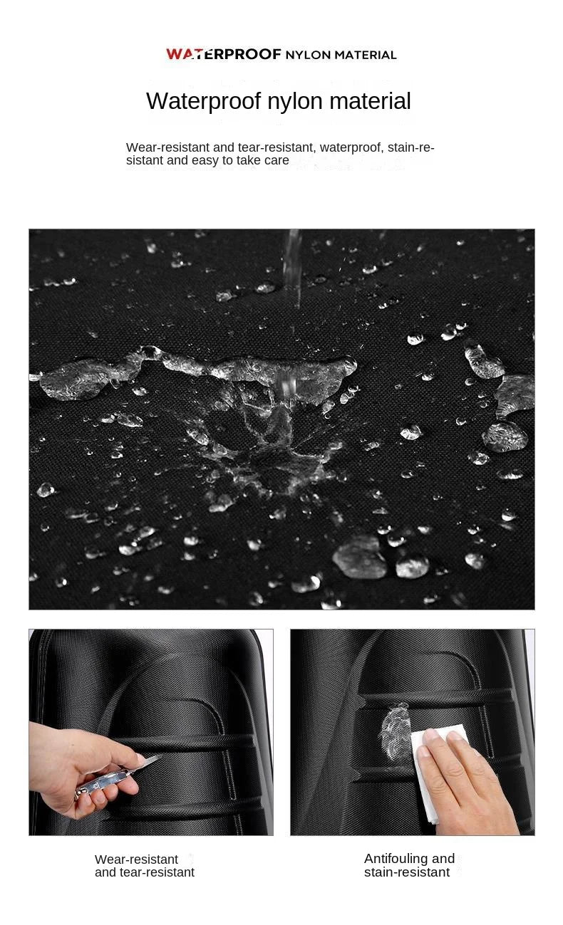 Hard Shell Nylon Golf Bag, Black, 38x34x134cm