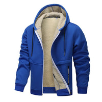 Men's Winter Fleece Jacket with Zipper and Pockets