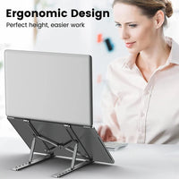 Adjustable Aluminum Alloy Laptop Stand Foldable Portable