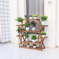 Extra Large Multi Tier Wood Flower Rack Plant Stand Bonsai Shelf Indoor Outdoor - Buy online at  Vibe In Cart.