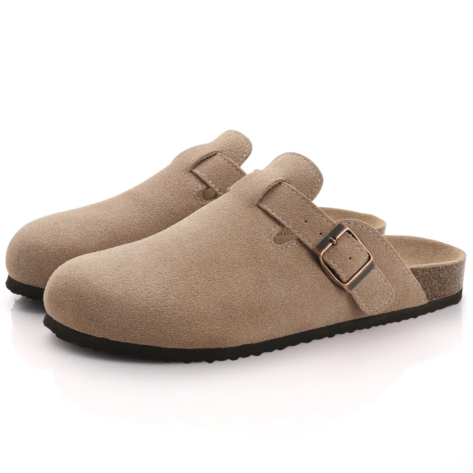 Crestar Women's Clogs Mules Cork Clogs Slippers Men Outdoor Mules Suede Clogs Shoes with Arch Support Mule Leather Clogs Sandal - Buy online at  Vibe In Cart.