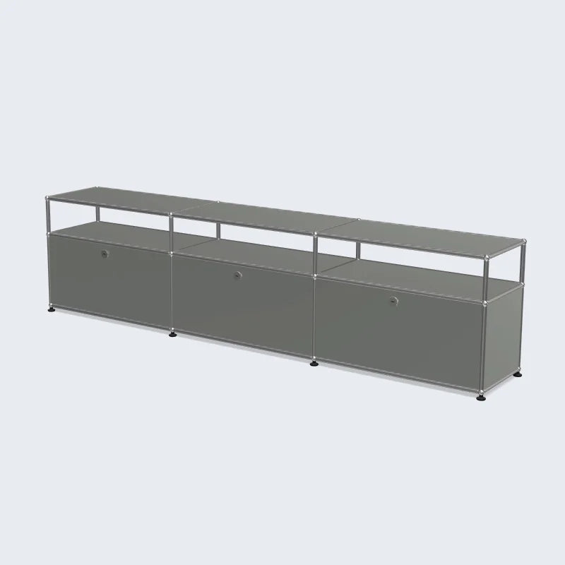 Metal TV Stand Corner Cabinet for Living Room Storage