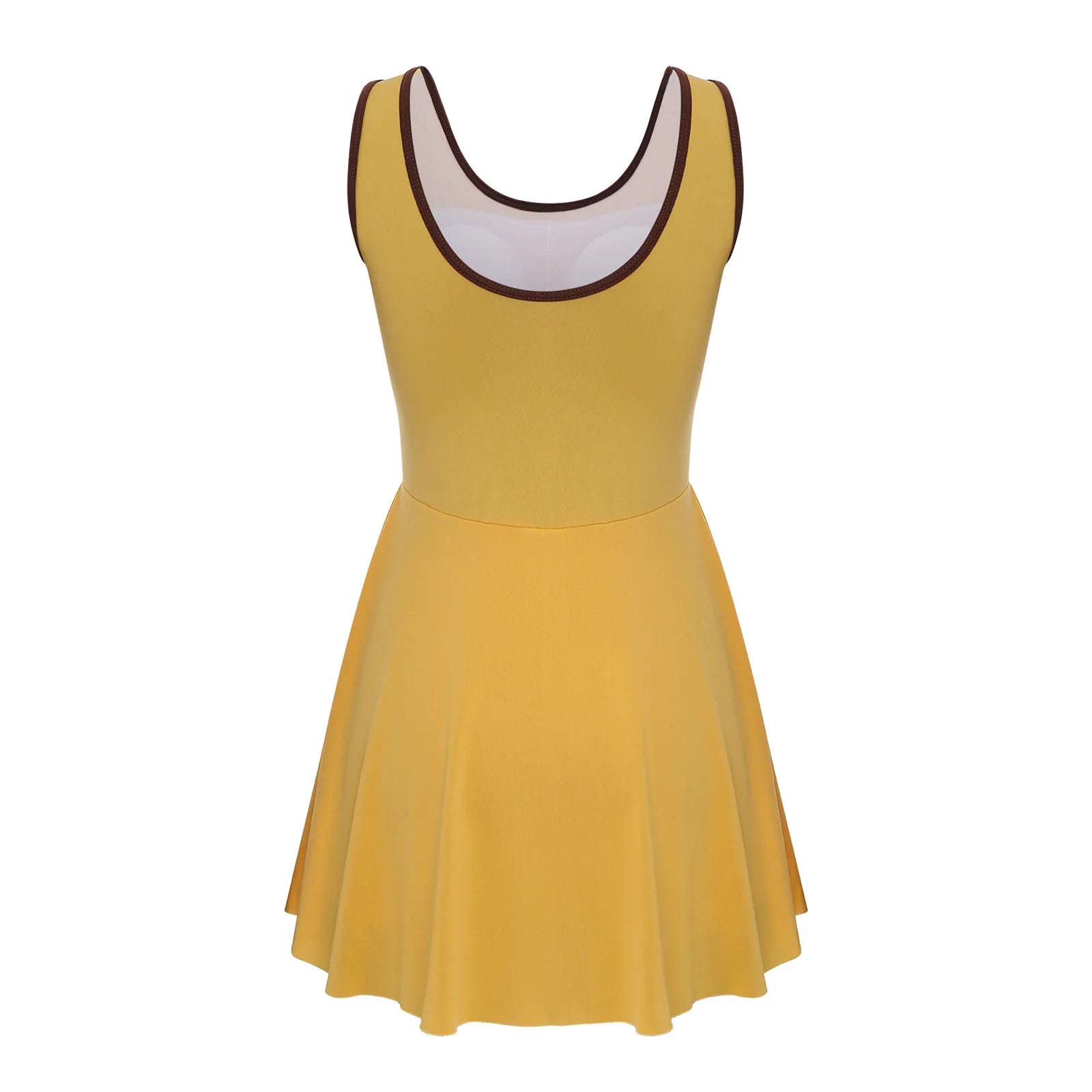 Sporty Style Girl Dress Children's Sleeveless Letter Print Sports Golf Tennis Workout Athletic Dress with Removable Chest Pads