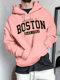 Men's Paris-Inspired Fashion Hoodie with Geometric Print Kangaroo Pocket  Perfect for Spring/Fall - Buy online at  Vibe In Cart.