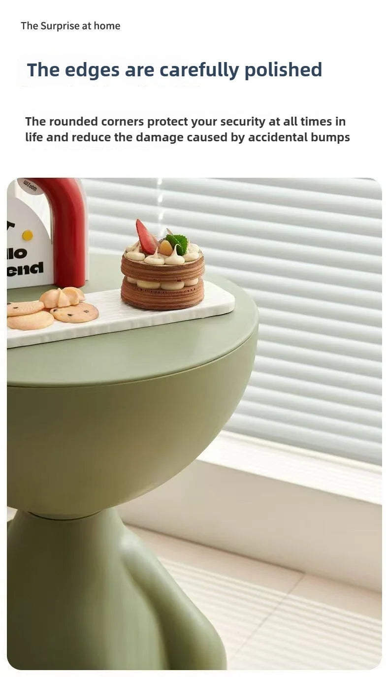 Light Luxury Cartoon Sofa Edge Table Creative Flat Head Coffee Table Small Household Plastic Coffee Table Furniture Side Table - Buy online at  Vibe In Cart.