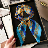 Women's 70x70cm Square Silk Scarf Shawl Headband