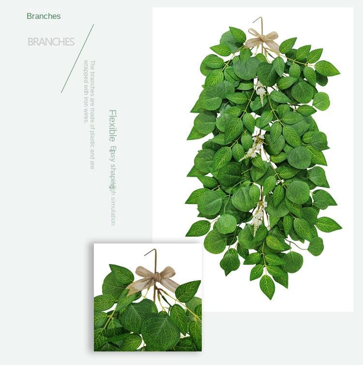 Home Wall Decoration Encryption Green Plant Simulation Willow Leaf Wisteria Strip Pendant Simulation Eucalyptus Pendant - Buy online at  Vibe In Cart.