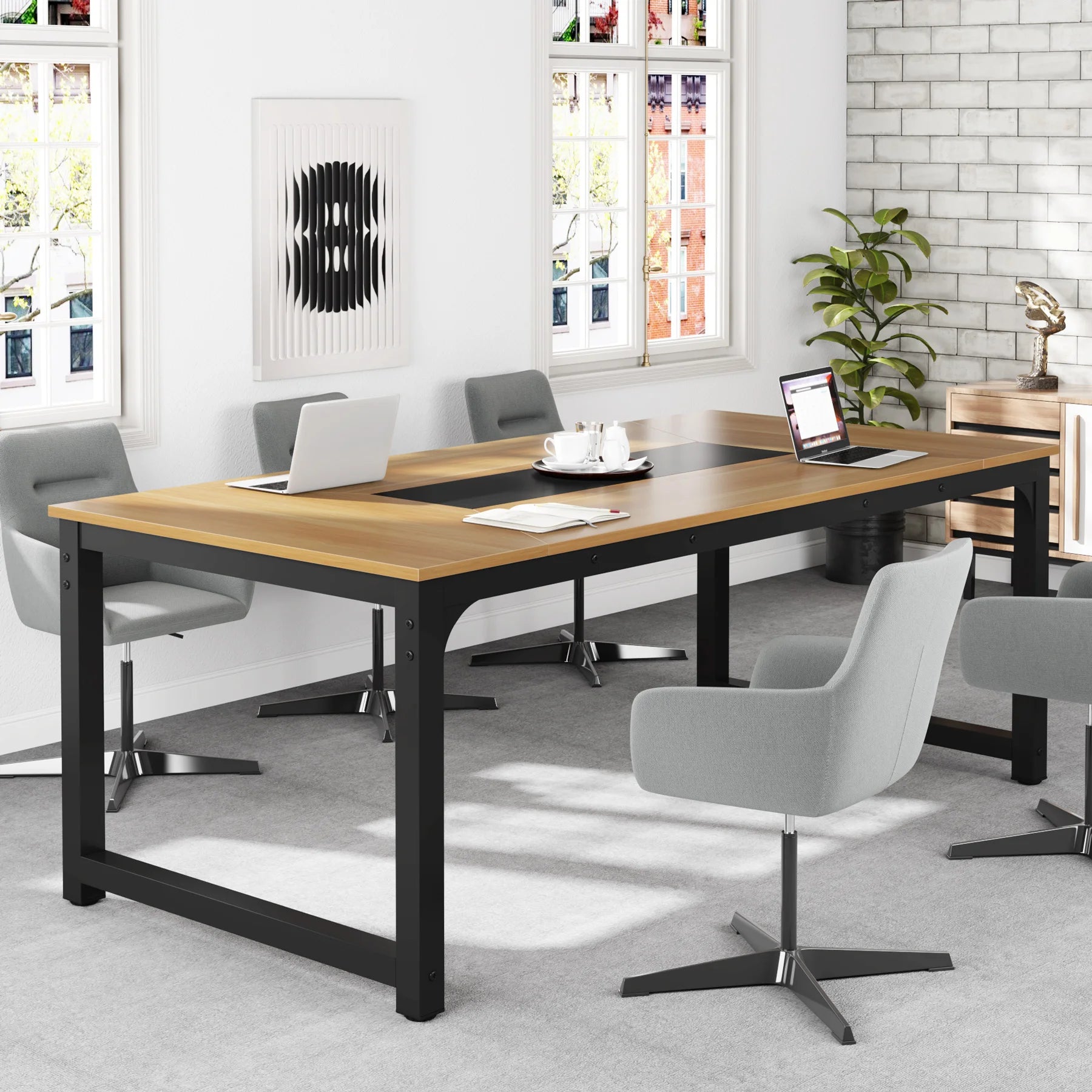 70.8 Inch Wooden Computer Desk for Office and Study