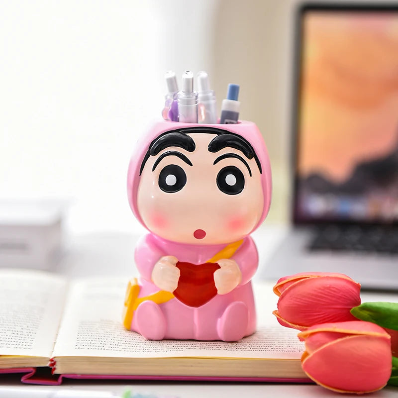 Resin Desk Pen Holder With Lovers Style For Office Storage