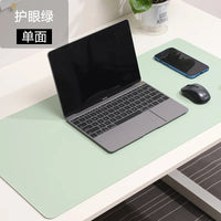 Large White Gaming Mousepad Waterproof Non-Slip PU Leather