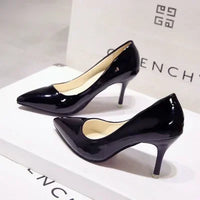 Women Solid Color Pumps Female High Heel Shoes Woman Fashion Patent Leather Sexy Pointed Toe Thin Heel Wedding Shoes - Buy online at  Vibe In Cart.