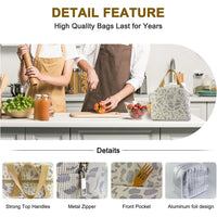 Insulated Oxford Fabric Lunch and Picnic Bag, 1 Pack