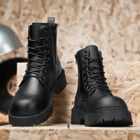 Couple's casual boots four season men's and women's high top leather boots fashion thick soled non slip plus size outdoor boots - Buy online at  Vibe In Cart.