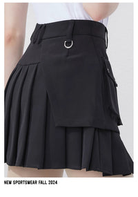 Golfist Golf New Style Short Pleated Skirt High Waist Asymmetrical Casual Gym Tennis Loose Mini Skirt With Shorts Golf Clothes