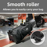 Nylon Hard Shell Golf Travel Bag With Wheels For Unisex Aircraft Use