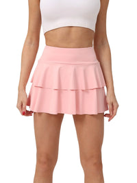 Front double-layer round-hem badminton and tennis skirt, women's running, fitness and yoga skirt, golf sports short skirt - Buy online at  Vibe In Cart.