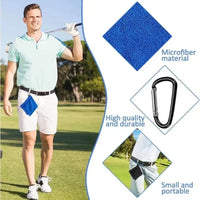 Square Microfiber Golf Ball Cleaning Towel with Carabiner Hook Water Absorption Cleaner Club for Head Wipe Cloth Clean 2025 - Buy online at  Vibe In Cart.