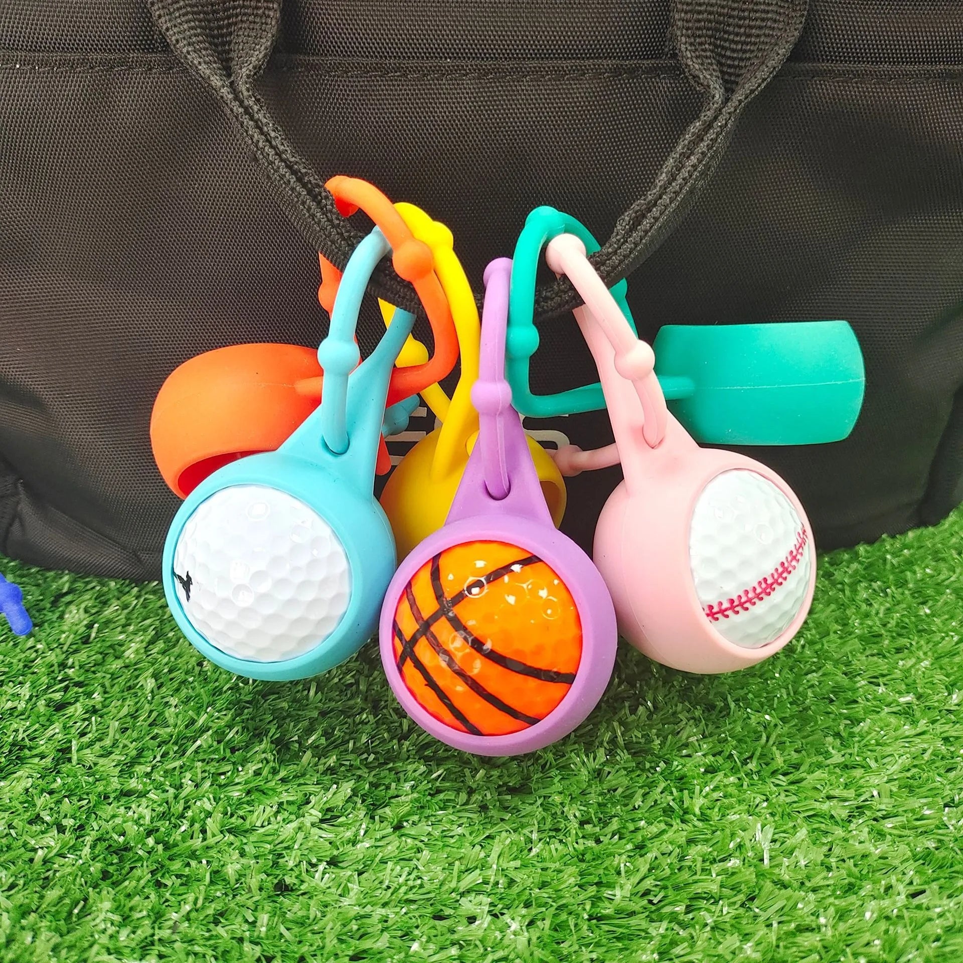 Portable Silicones Golf Storage Bag With Carabiner Clip Portable Golf Ball Carry Bag Golf Ball Bag Golf Accessories Supplies - Buy online at  Vibe In Cart.