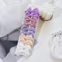 Polyester Ribbon Bowknot Barrettes Set for Girls, 6 or 10 Pieces