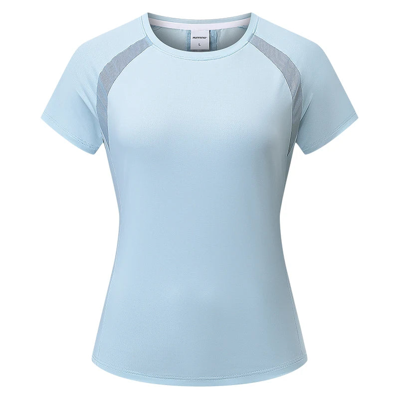 Women's Polyester Short Sleeve Quick Dry Sports T-Shirt