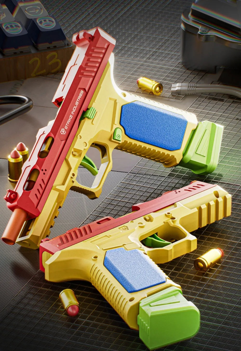 Continuous Firing Building Block Toy Gun Shell Throwing  Airsoft Blowback Empty Hanging Pistol Outdoor CS Weapon for Boys Adult - Buy online at  Vibe In Cart.