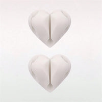 Set of 2 Heart-Shaped Plastic USB Cable Organizer Clips