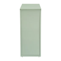 Lockable Rolling Metal File Cabinet| 6-Drawer Home Office Document Storage Container with Wheels| Off-white/Green/Yellow - Buy online at  Vibe In Cart.