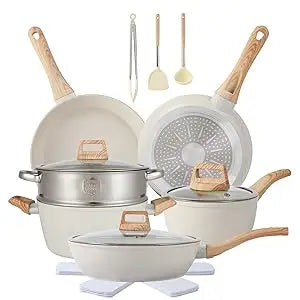 16PCS  Pots and Pans Set Non Stick Cookware Set Nonstick with Cooking SetAnd 21-piece sets are available for selection - Buy online at  Vibe In Cart.