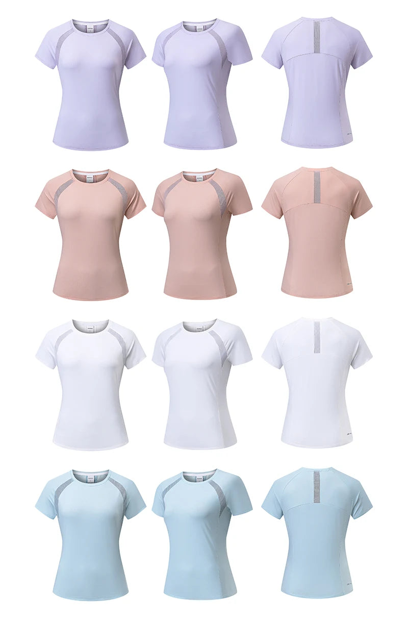 Summer Women's Tennis Sports T-Shirt Gym Running Fitness Training Sportswear Golf Yoga Shirts Quick Dry Breathable Top - Buy online at  Vibe In Cart.
