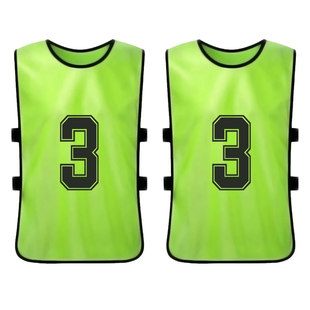 6PCS/2PCS Adults Soccer Pinnies Quick Drying Football Team Jerseys Youth Sports Scrimmage Soccer Team Numbered Bibs Sports Vest - Buy online at  Vibe In Cart.