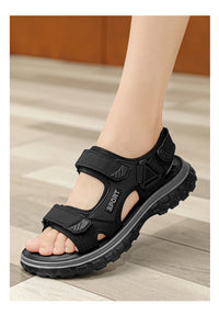 Men's Breathable Gladiator Sandals with Anti-Slip PVC Outsole and PU Upper