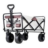 Collapsible Folding Utility Beach Wagon Cart Heavy Duty Large Capacity Fold Wagon Outdoor Trolley Portable Camping Cart Table - Buy online at  Vibe In Cart.