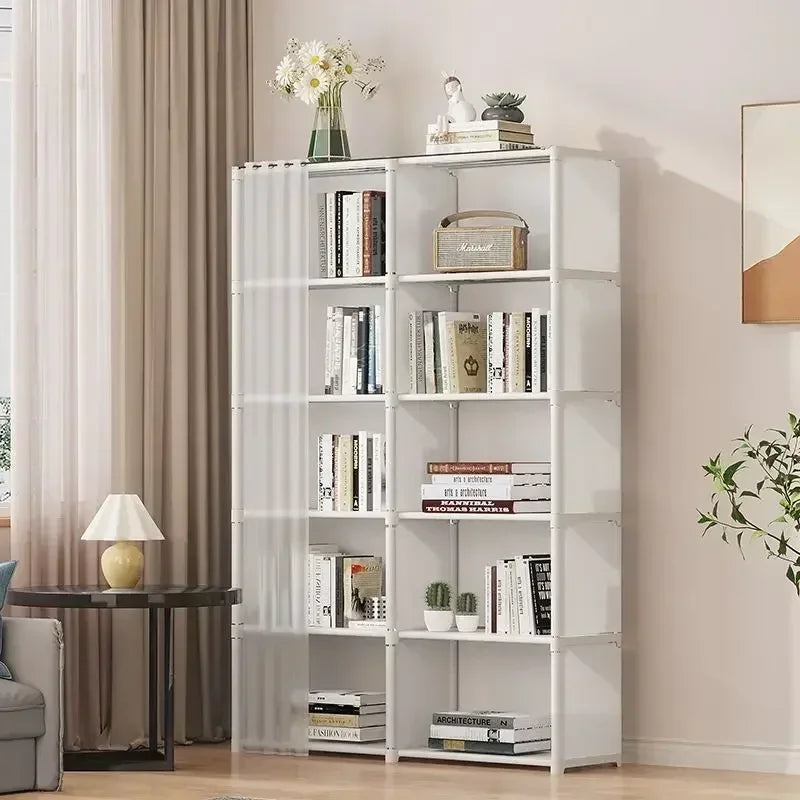 6/5 Layers Dustproof Wardrobe High Capacity Partition Bookshelf Bedroom Open Simple Assembly Storage Cabinet Bedroom Furniture - Buy online at  Vibe In Cart.