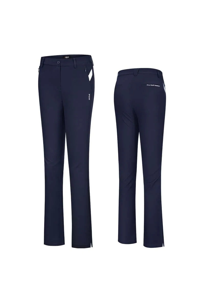 PGM KUZ128 Golf Pants Women's Slim-fitting Waterproof Long Pants with Zipper Pocket, Elastic, Nine-inch Length, Flare Pants - Buy online at  Vibe In Cart.