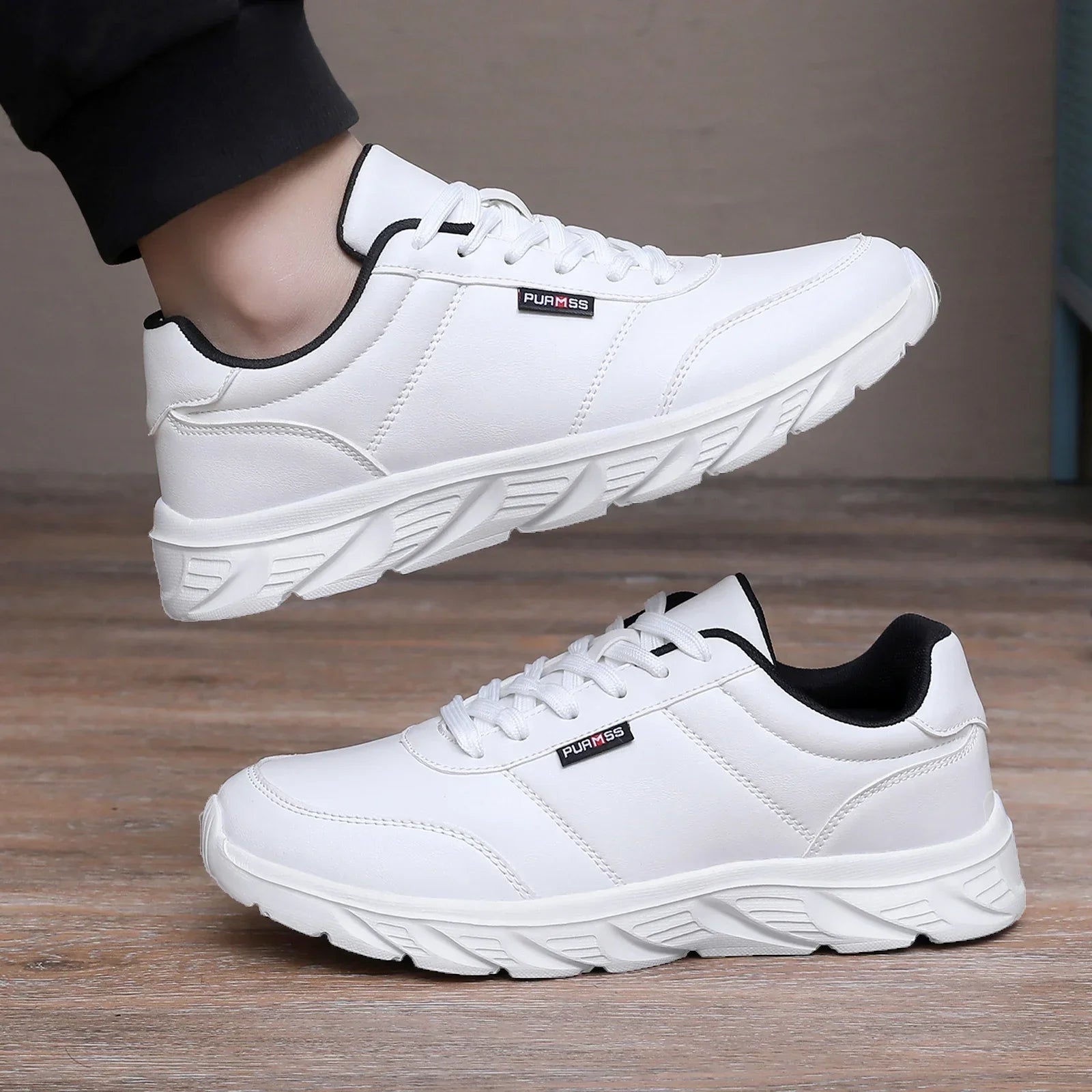 New Men's Sneakers Fashion Leather Men's Casual Shoes Outdoor Jogging Training Shoes High-Quality Comfortable Men's Shoes - Buy online at  Vibe In Cart.