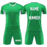 Unisex Short Sleeve Quick Dry Polyester Soccer Jersey Set