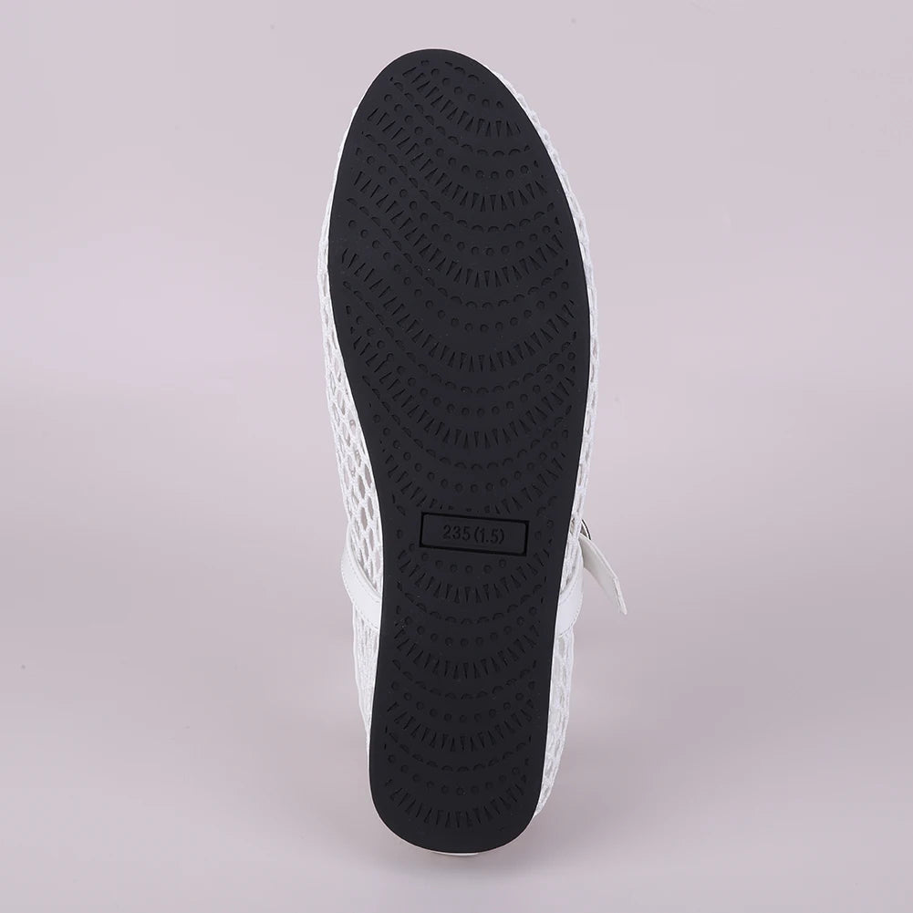 Women Mesh Ballet Flats Fishnet Ballerina Flats Breathable Slip On Ballerina Shoes Buckle Strap Daily Dress Shoes for Commuting - Buy online at  Vibe In Cart.