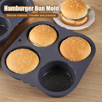 Hamburger Baking Mold Silicone mould Food Grade Bread Bun Baked Plate Non-Stick cake Pan Home Kitchen Bakeware BPA Free - Buy online at  Vibe In Cart.
