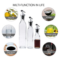 FAIS DU Glass Oil Bottle Olive Oil Dispenser for Kitchen with Silicone Funne Kitchen Seasoning Sauce Vinegar Bottle Kitchen Tool - Buy online at  Vibe In Cart.