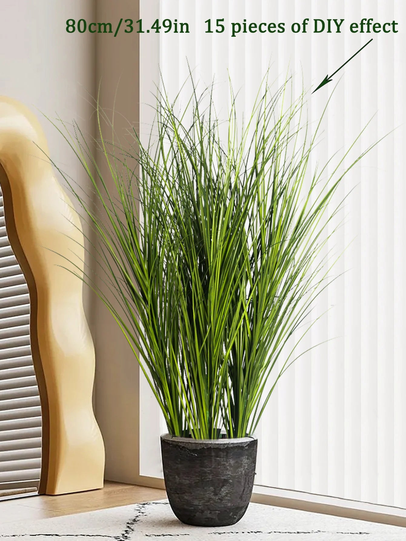 Artificial Reed Grass Large Fake Onion Grass Plants Tropical Green Plants Leaves Bouquet PVC Grass For Wedding Garden Offic - Buy online at  Vibe In Cart.