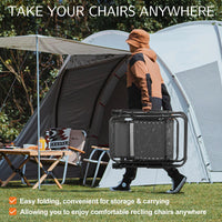 JHK Zero Gravity Set of 2 Portable Recliner Camping Patio Outdoor Garden Lounge Chair with Cup Holder Trays Adjustable Pillow - Buy online at  Vibe In Cart.