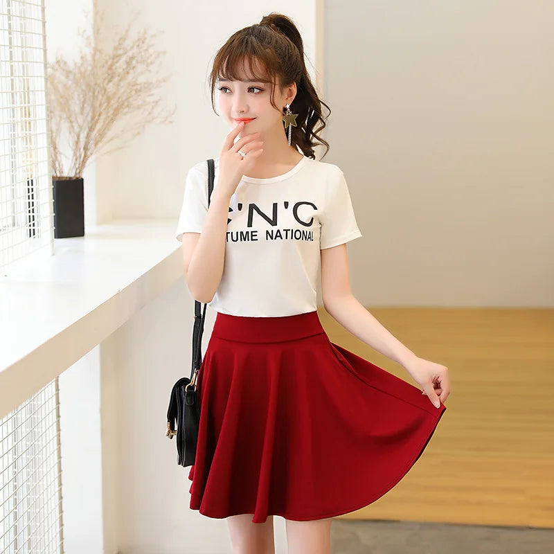 2025 Flared Skirts Women's Basic Shorts Skirt Fashion Versatile Black Casual Mini Skater Medium Pleated Fluffy Skirt Plus Size - Buy online at  Vibe In Cart.