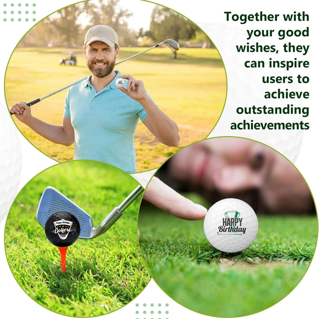 2 Piece Birthday Novelty Golf Balls Set for Golfers