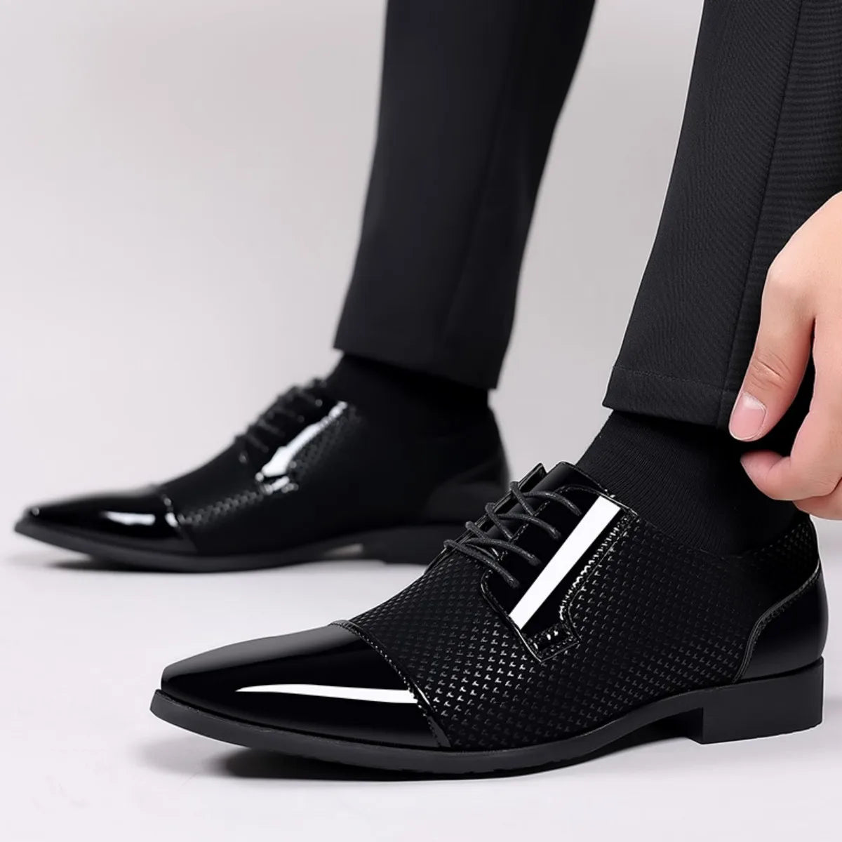 Men's Dress Shoes Classic Lace-up Formal Oxfords Modern Tuxedo Business Casual Scale Pattern Comfort Formal Shoes for Men - Buy online at  Vibe In Cart.