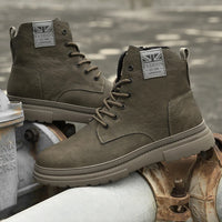 Italian Men's Genuine Leather Boots Fashion Outdoor Boots High Quality Casual Ankle Boots Antiskid Comfort Winter Platform Boots - Buy online at  Vibe In Cart.