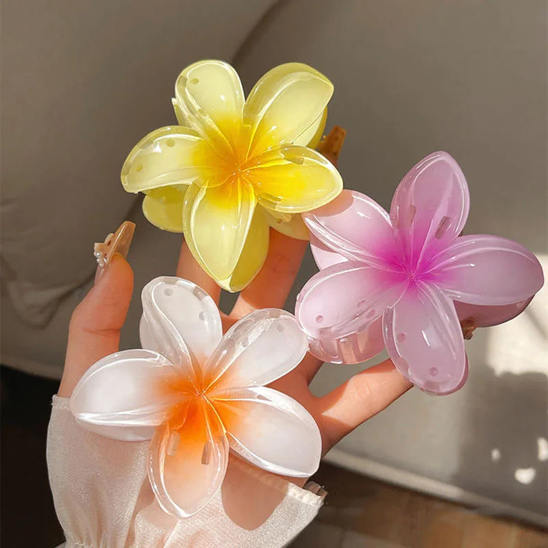 1/2/3 Pcs Hawaiian Gradient Flower Hair Claw Clip Women Fashion Large Hair Clip Girls Hairpin Barrettes Bohemia Hair Accessories - Buy online at  Vibe In Cart.